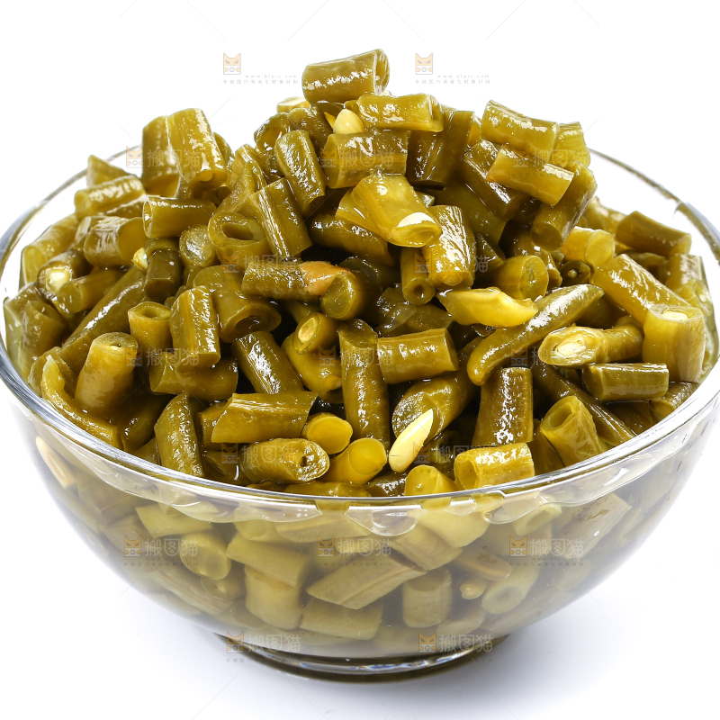 白底上的酸豆角