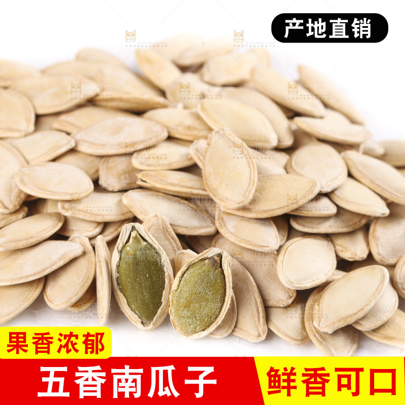 白底上的南瓜子