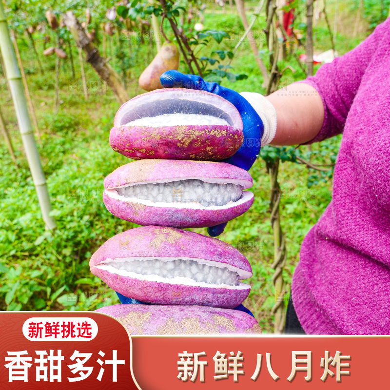 手里拿着现摘八月炸