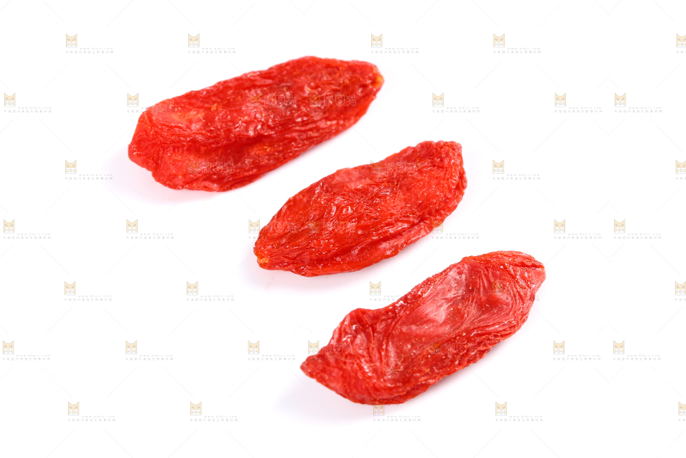 白底上的枸杞