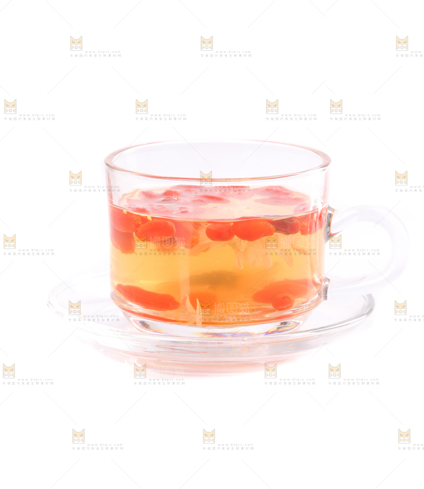 白底上的枸杞
