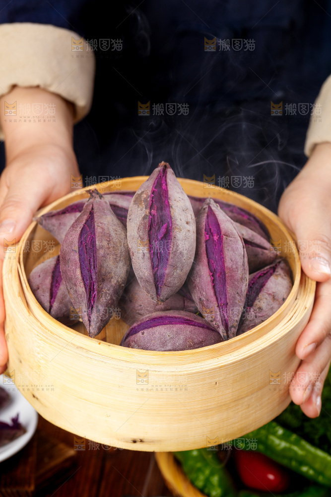 深底上的小紫薯