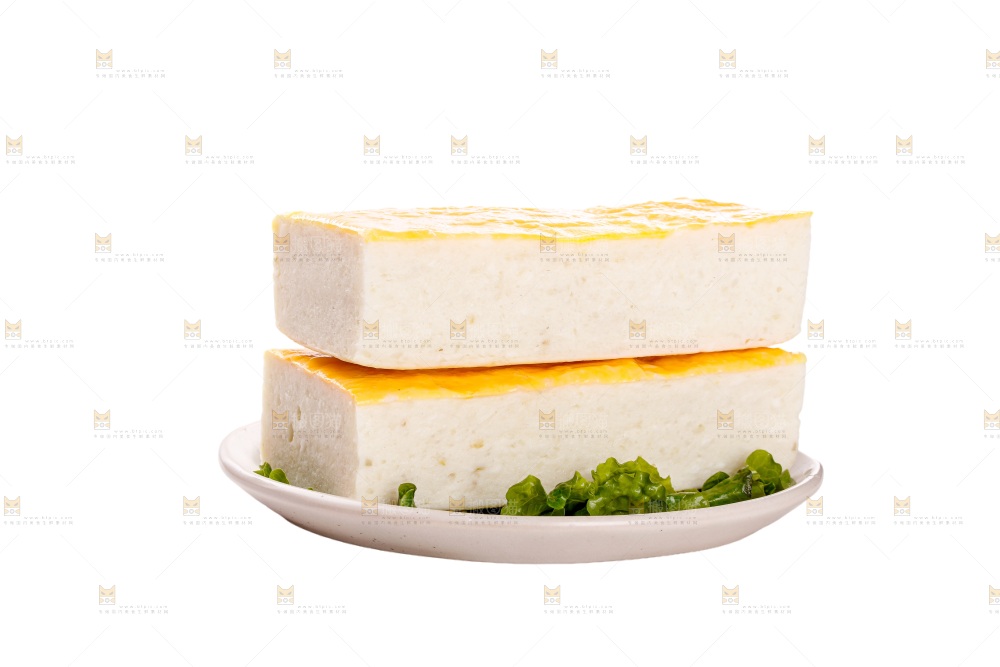 白底上的鱼糕