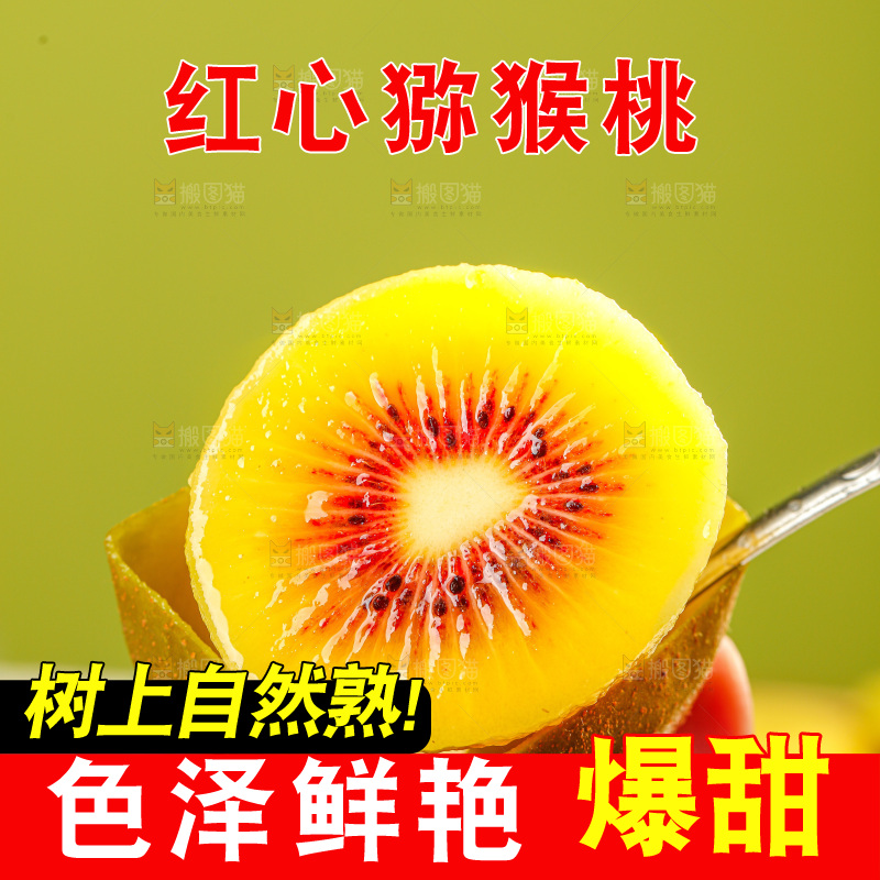 浅底上的红心猕猴桃