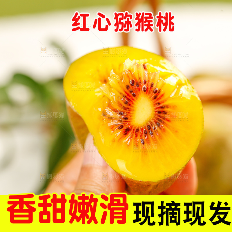 浅底上的红心猕猴桃