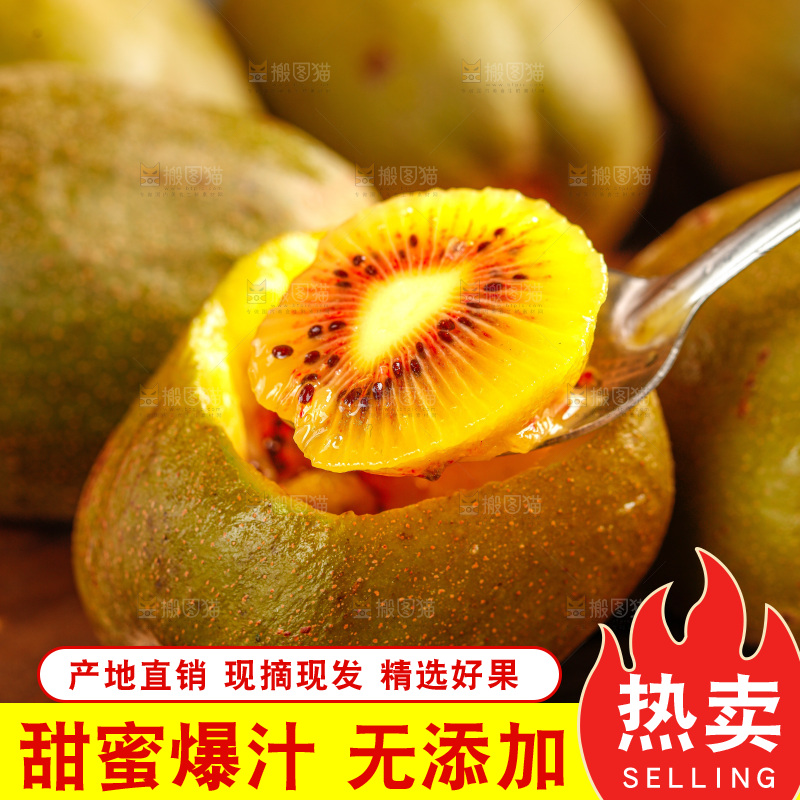 深底上的红心猕猴桃