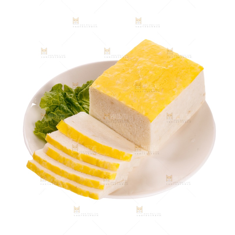 白底上的鱼糕
