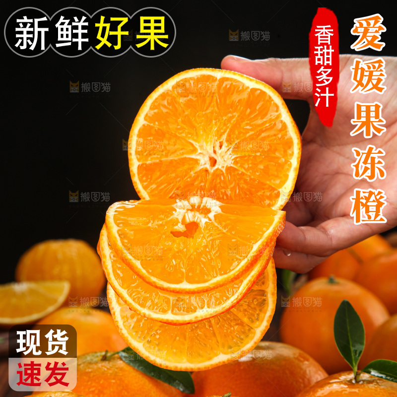 深底上的爱媛果冻橙
