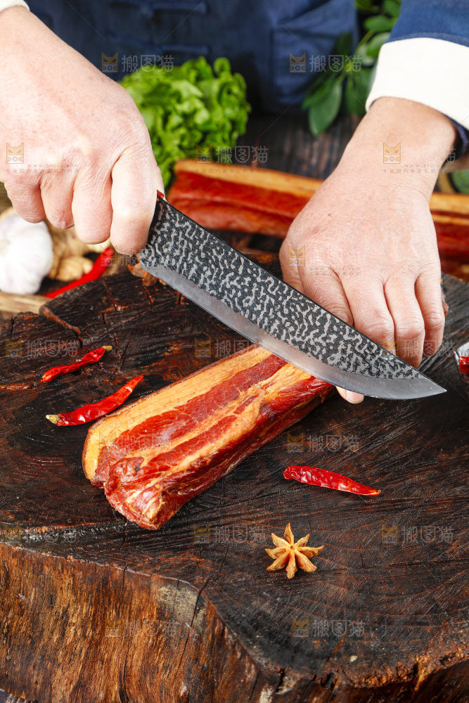深底上的腊肉