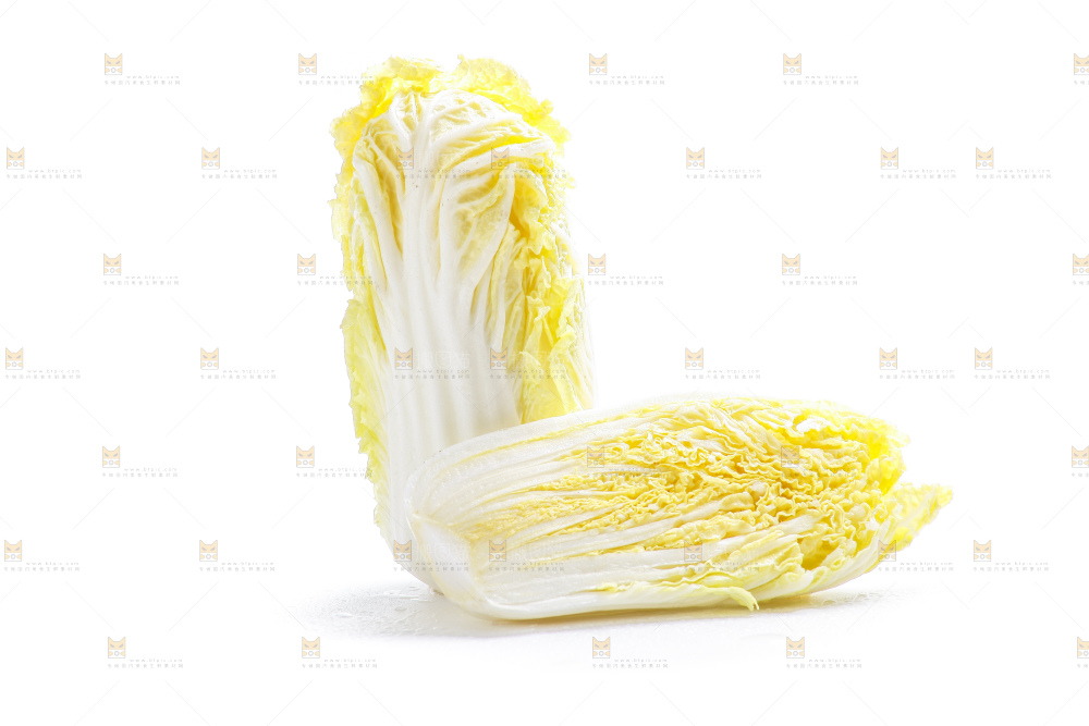 白底上的娃娃菜