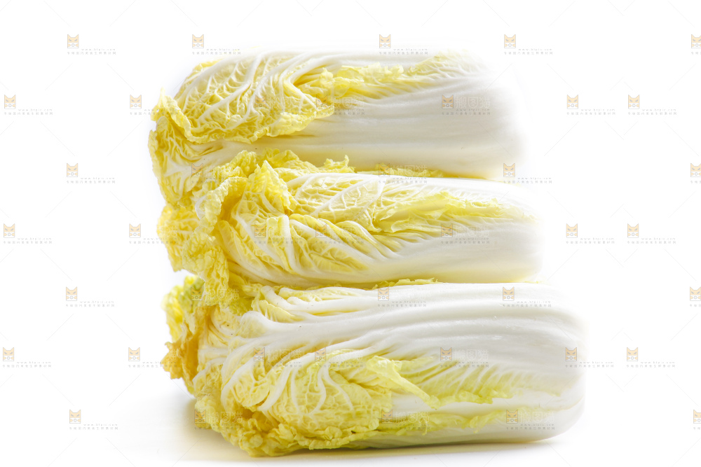 白底上的娃娃菜