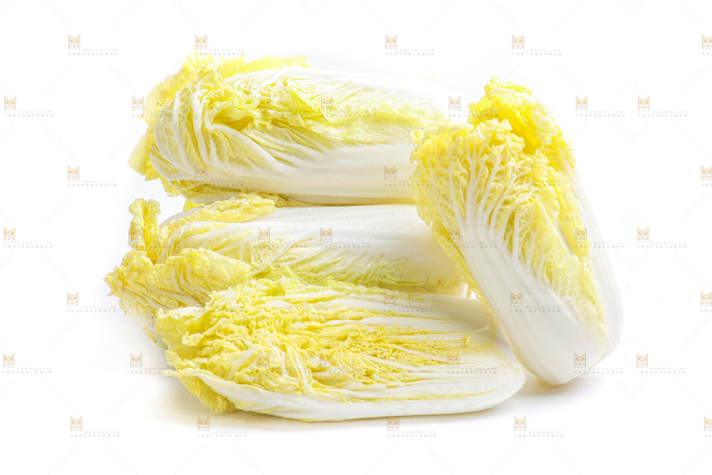 白底上的娃娃菜