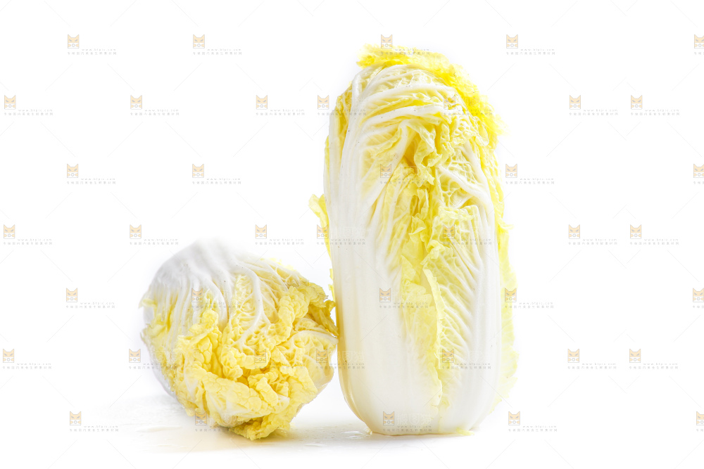 白底上的娃娃菜
