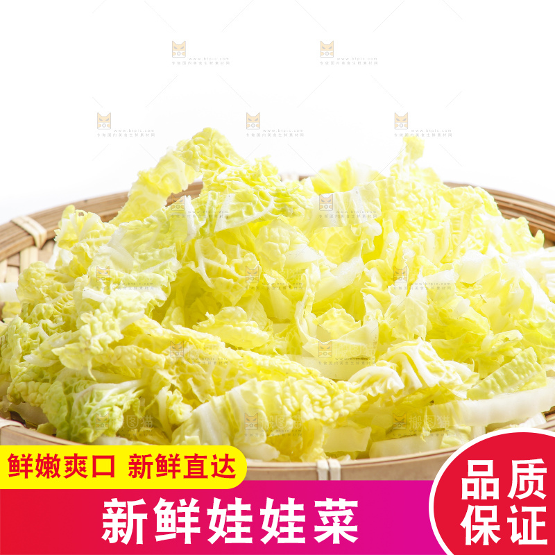 白底上的娃娃菜