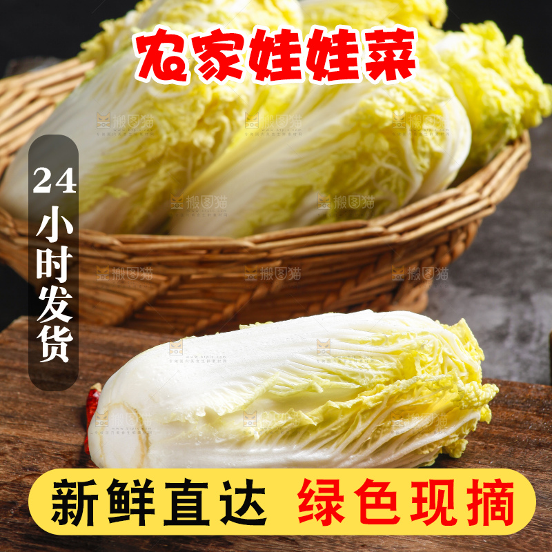深底上的娃娃菜