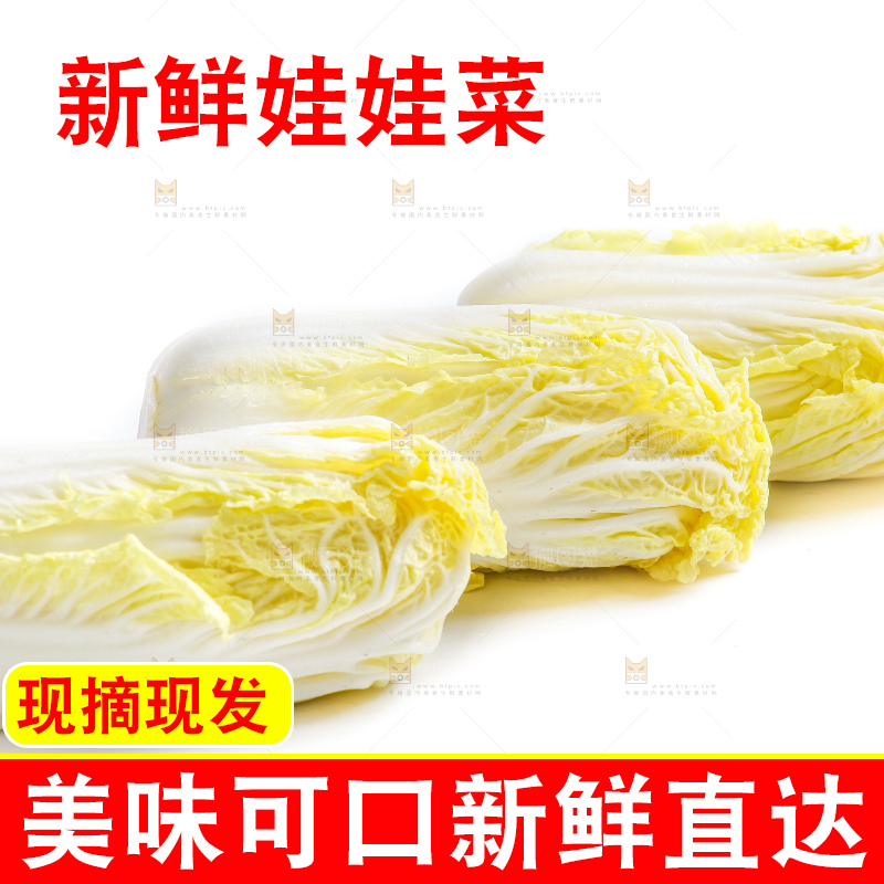 白底上的娃娃菜
