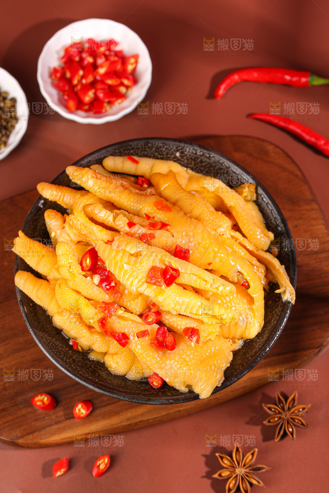 深底上的无骨鸡爪
