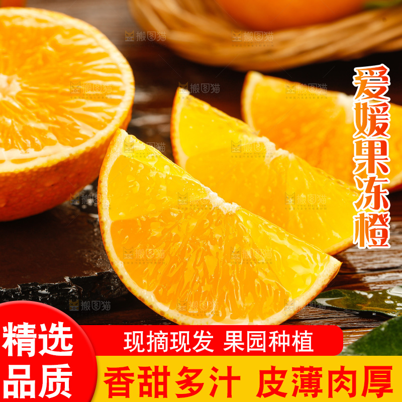 深底上的爱媛果冻橙