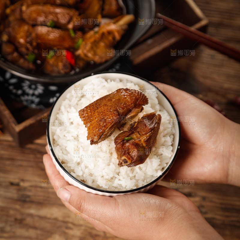 深底上的炖鹅肉
