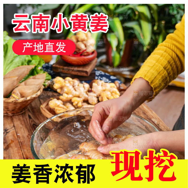 木底上的黄姜沫