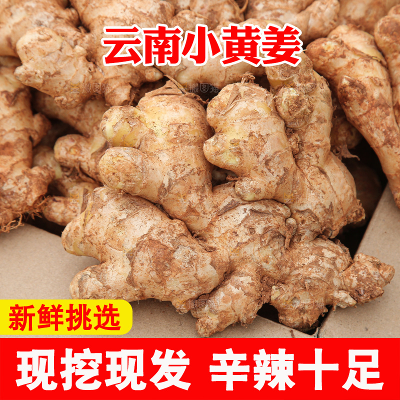 箱子里装着新鲜小黄姜