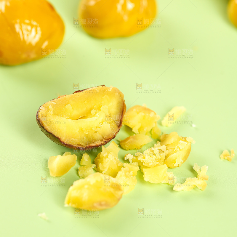 浅底上的板栗仁
