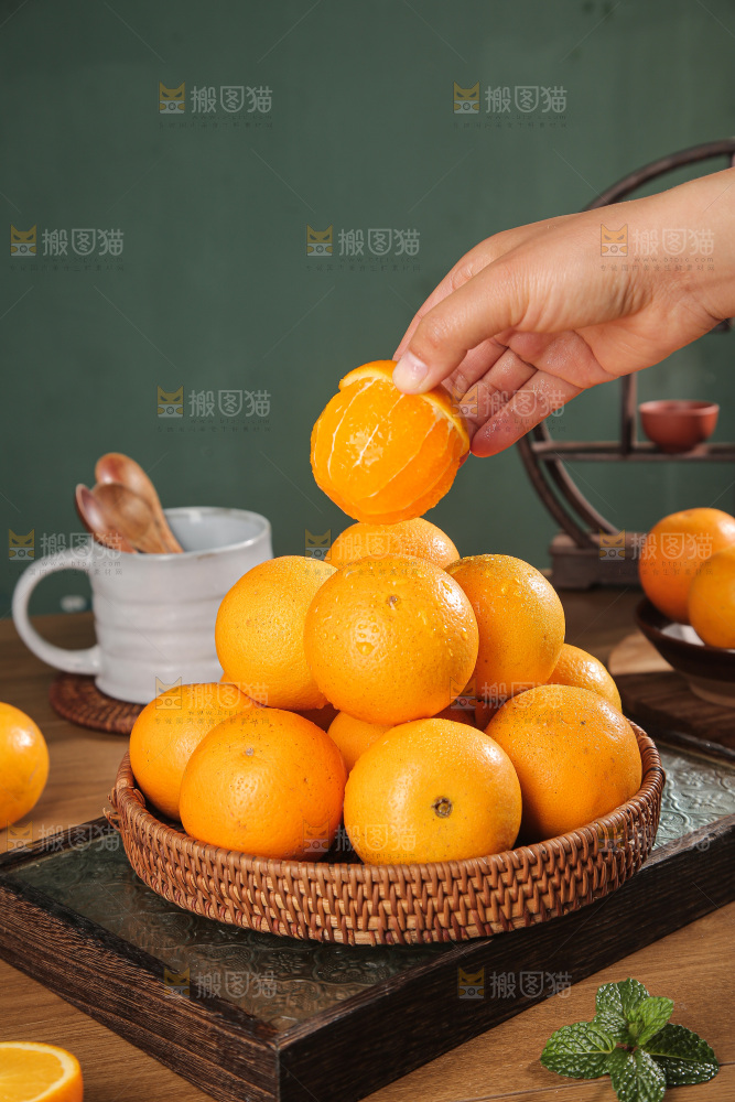 深底上的冰糖橙