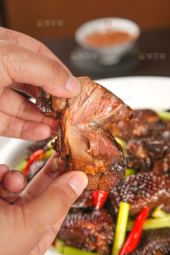 深底上的酱鹅