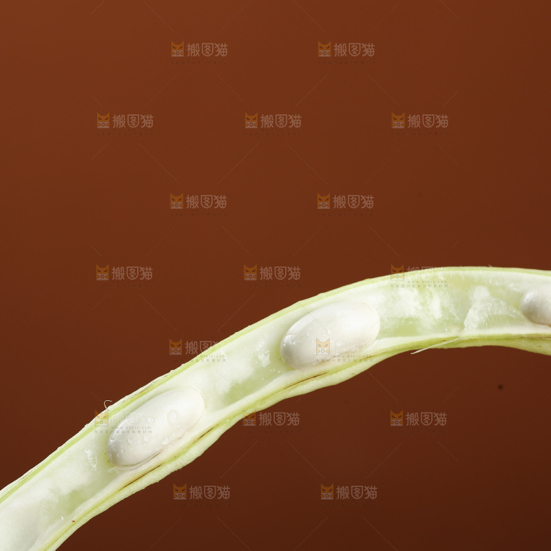 深底上的白芸豆角