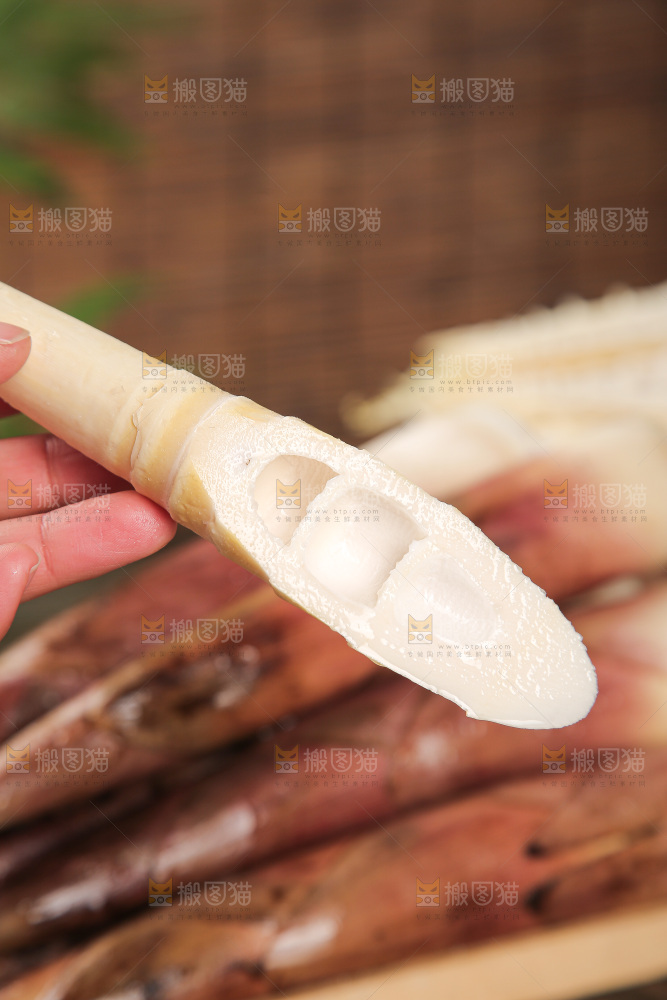 深底的雷竹笋