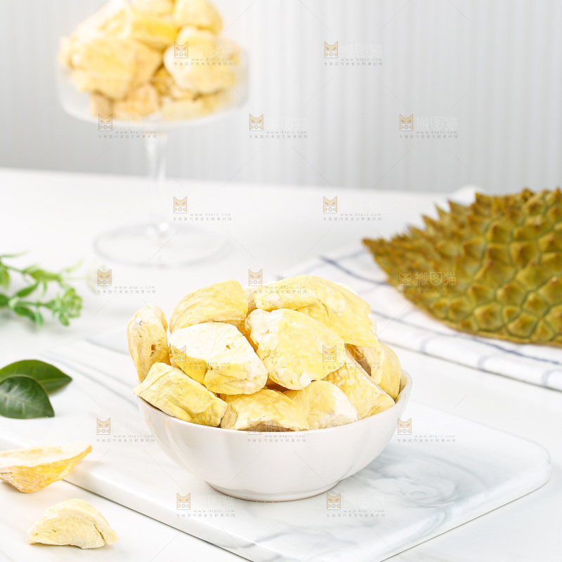 浅底上的冻干榴莲