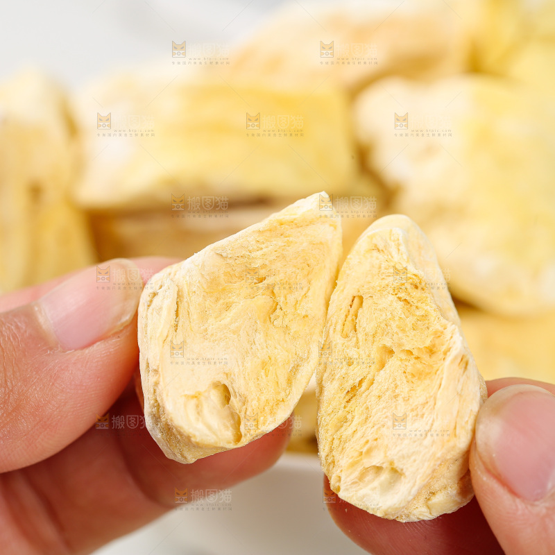 浅底上的冻干榴莲