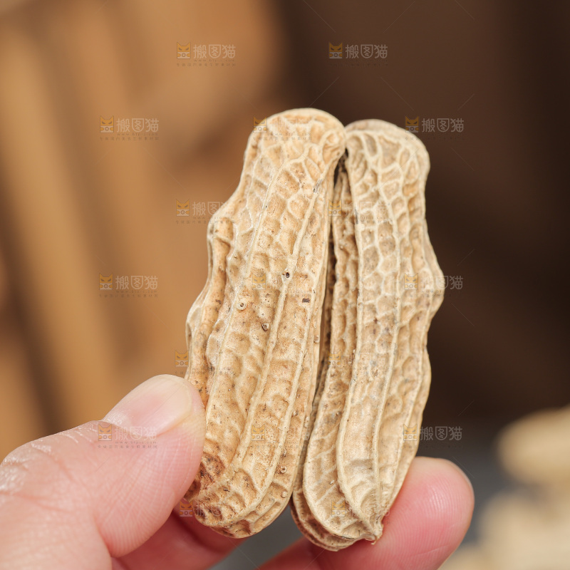 深底上的黑皮花生