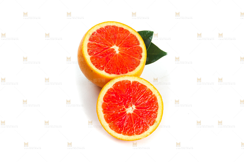 白底上的血橙