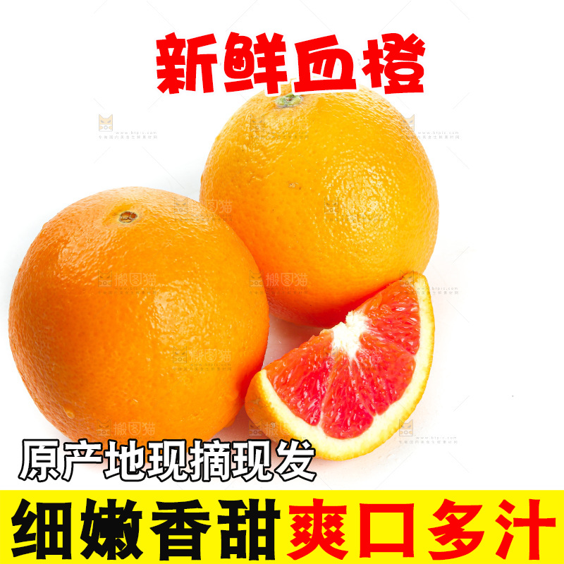 白底上的血橙