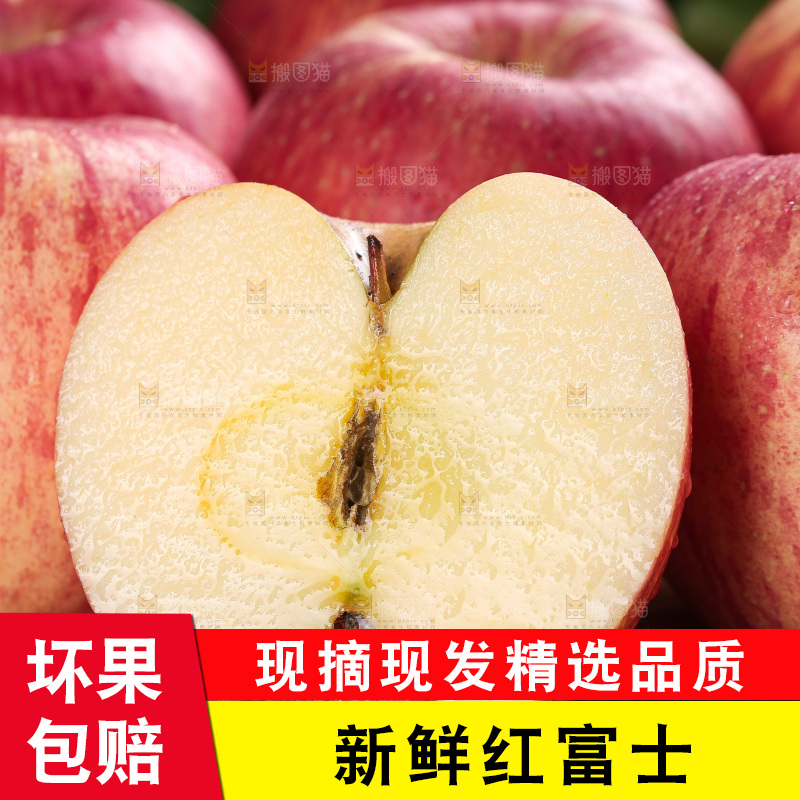 浅底上的红富士苹果