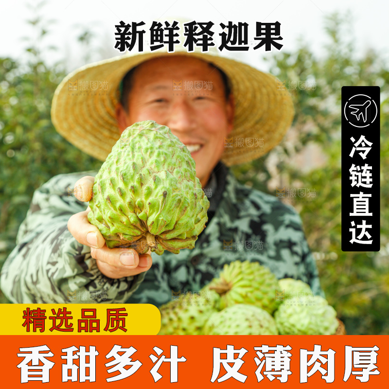 筐子里装的释迦果