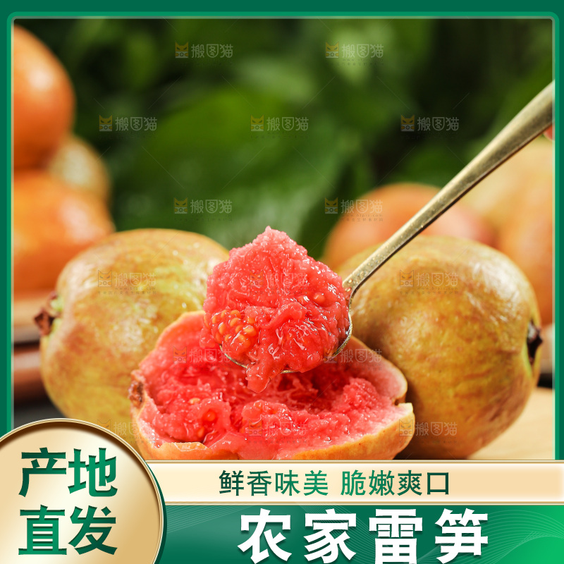 木底上的红心芭乐