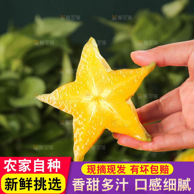 深色底上的杨桃