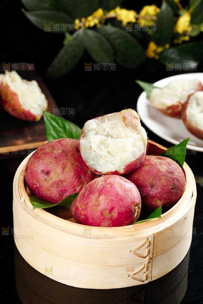 深底上的白心红薯