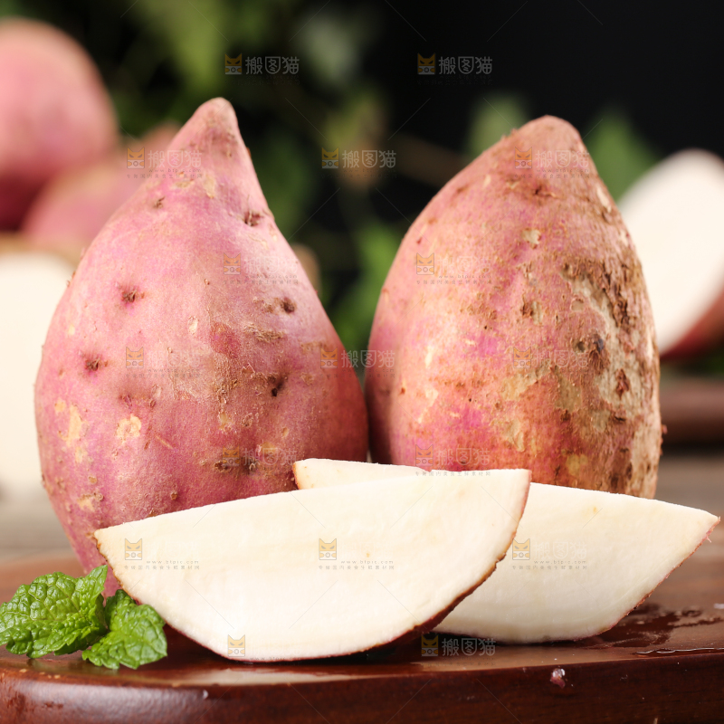深底上的白心红薯