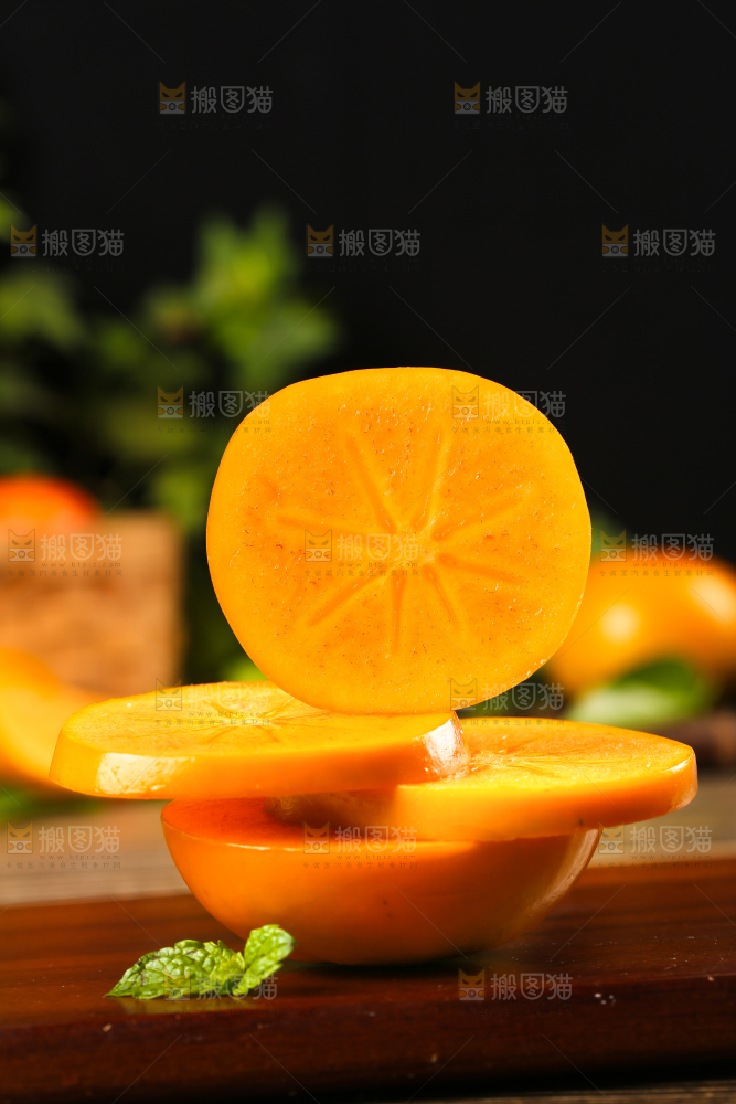 深底上的磨盘柿子