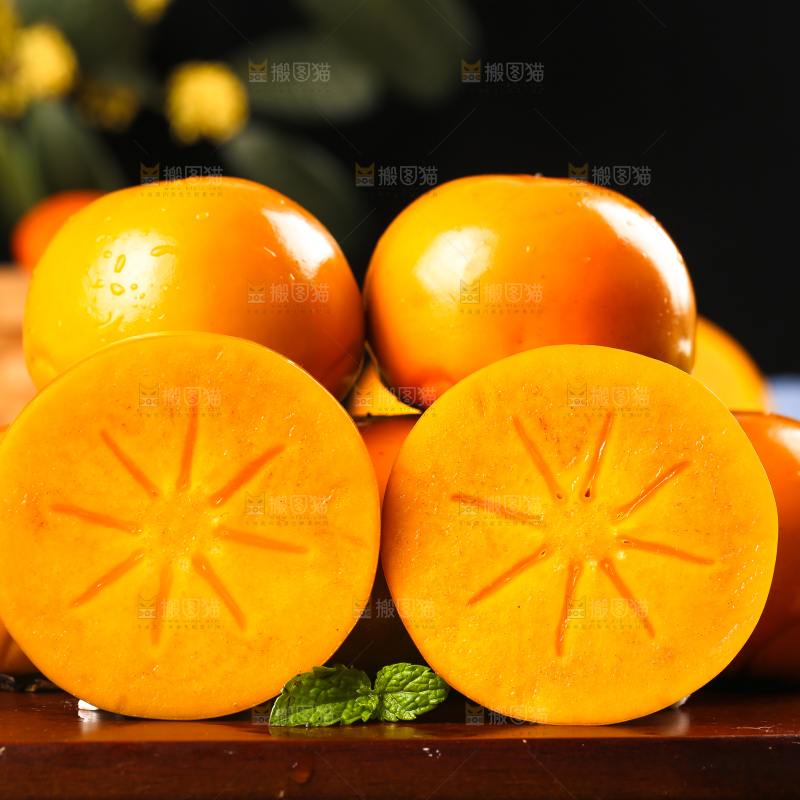 深底上的磨盘柿子