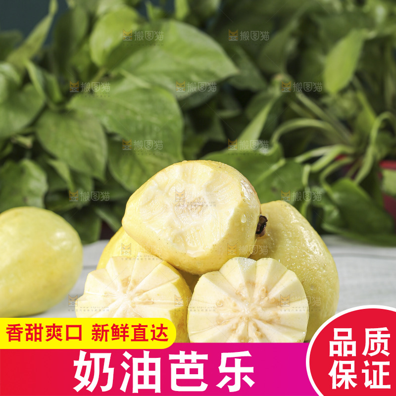 浅底上的奶油芭乐