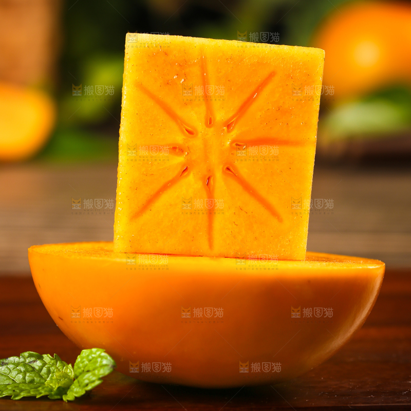 深底上的磨盘柿子