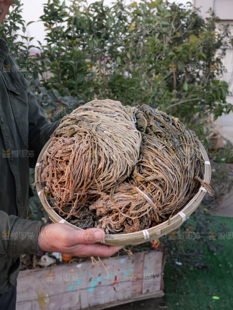 手里拿着梅干菜
