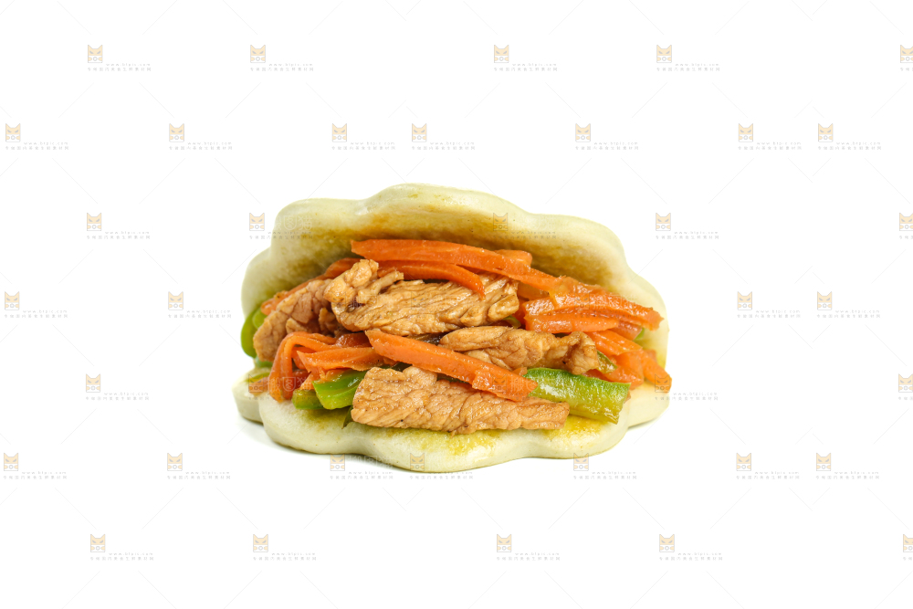 荷叶饼夹青椒肉丝