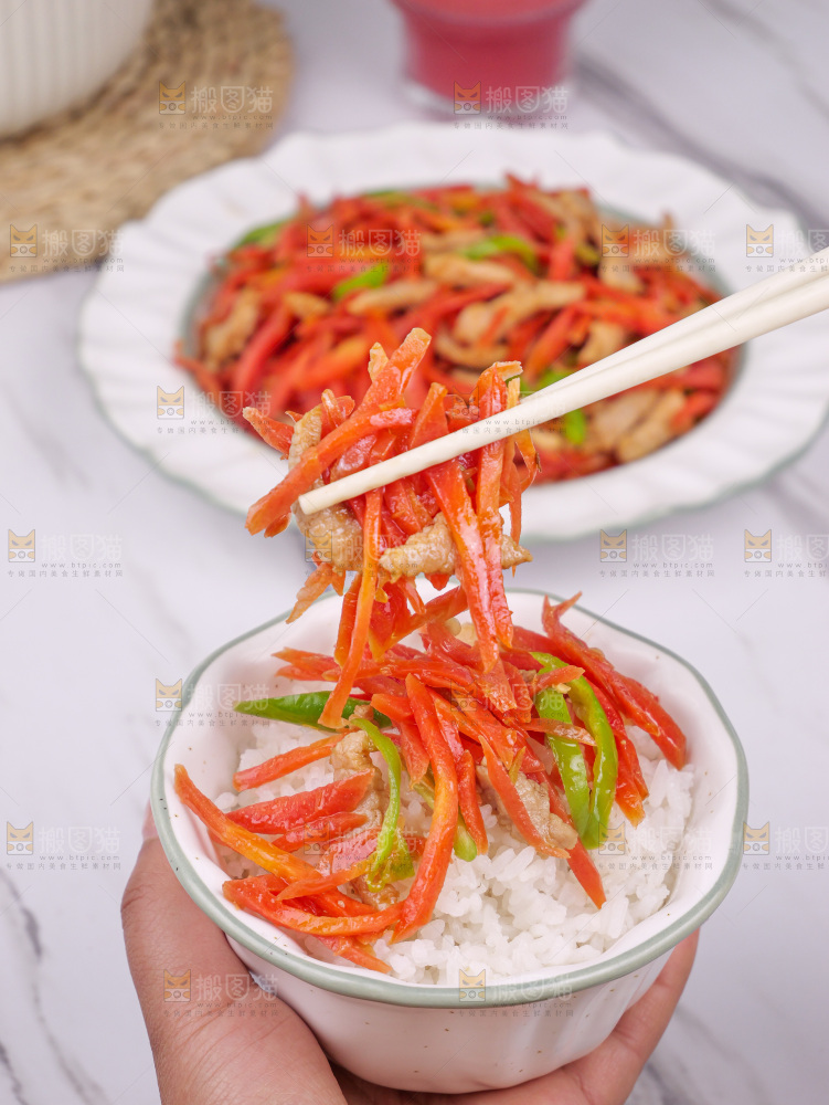 胡萝卜炒肉丝