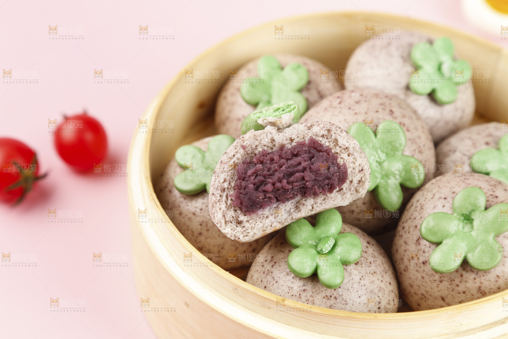 紫薯山竹包