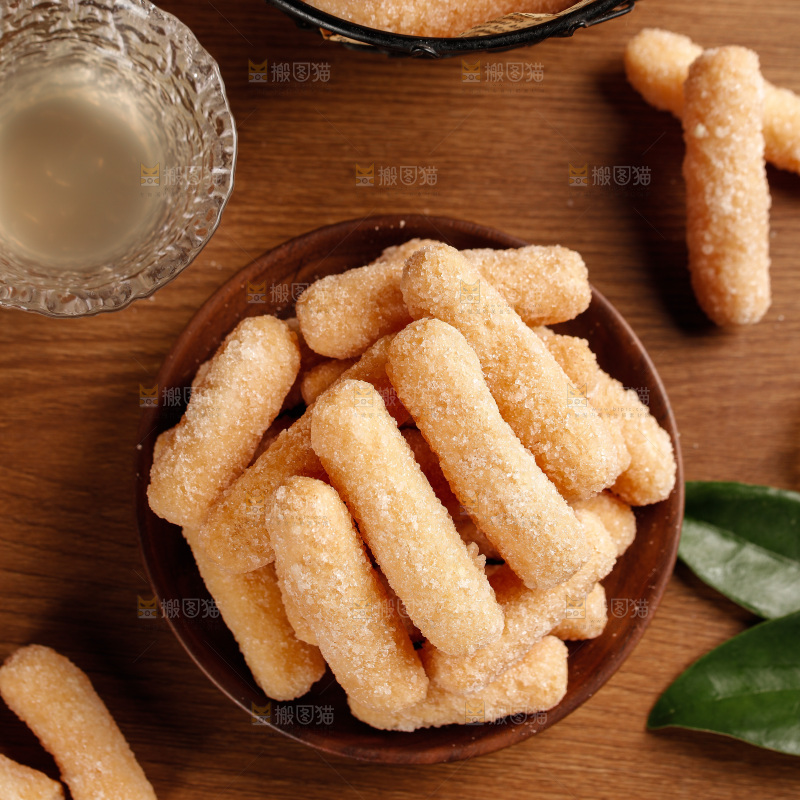 深底上的江米条